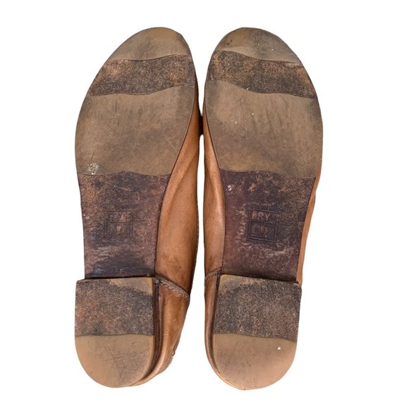 Frye Women's Carson Ballet Leather Flats in Tan Brown Size 8M - Picture 9 of 11